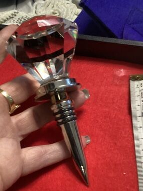 Mango Moon - Crystal Doorknob - Wine Bottle Stopper - Never Used - Ex Cond